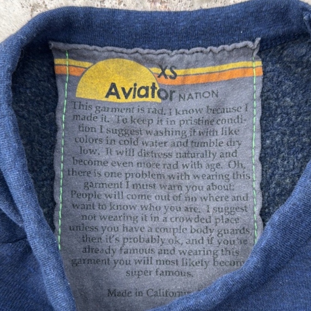 Aviator Nation Never Stop Chasing Rainbows Sweatshirt - Picture 4 of 4